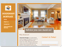 Tablet Screenshot of independentmortgagetx.com